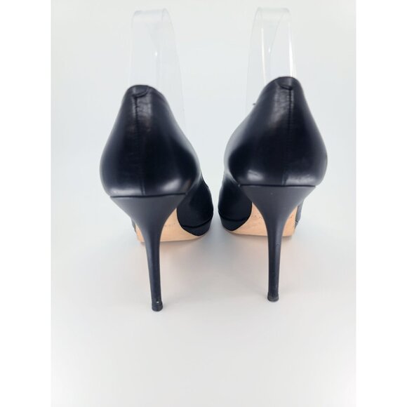 Jimmy Choo Black Open Toe Pumps Size 39 - Picture 4 of 6